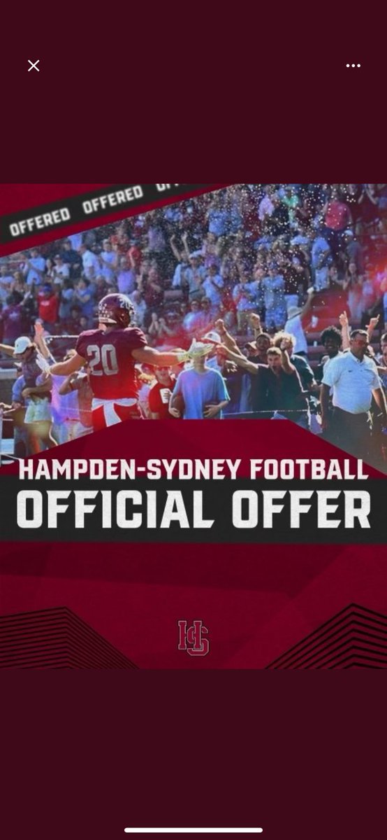 Honored to receive my first offer to play at the next level at Hampden-Sydney! <a href="/Coach_Luvara/">Vince Luvara</a> <a href="/AvonworthFB/">Avonworth Football</a>