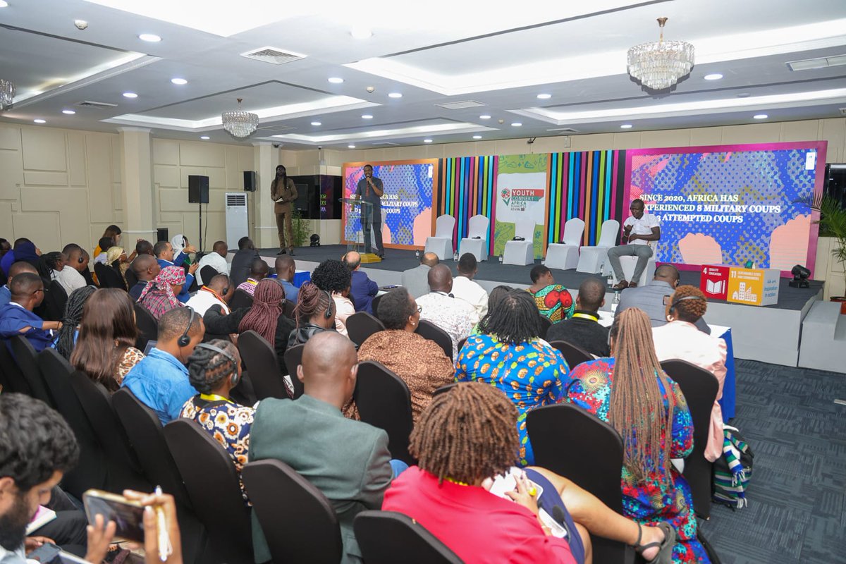 UNDPAfrica's tweet photo. Our https://t.co/kvpGGmnECV study confirms that youth  are the missing 'peace' to #InclusiveGovernance. 

At the #YouthConnektAfrica2023, we listened to young leaders from Chad, the Gambia, Kenya, Rwanda, South Sudan &amp; others to learn how to make sustainable peace possible. https://t.co/Mk3GDlPSkV