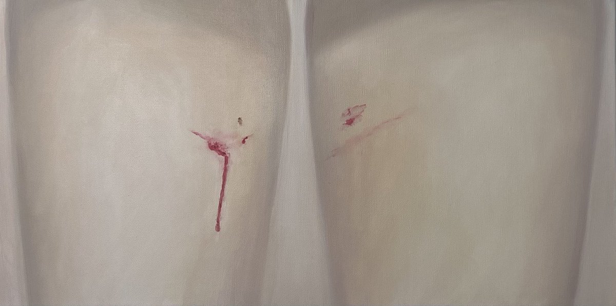 “Summer Ripped “
Oil on canvas 
$500 for the diptych