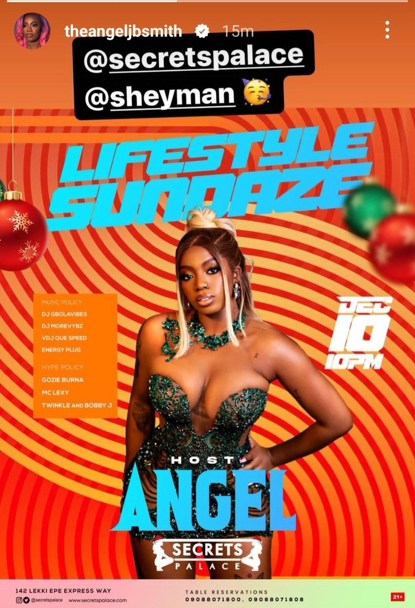 Vuyothedreamer1's tweet photo. @Nita__Ok Groove with Angel tonight
ANGEL X SECRETSPALACE
LIFESTYLE SUNDAZE WITH ANGEL
#Angeljbsmith
#PartywithAngel
ANGEL X SECRETSPALACE
LIFESTYLE SUNDAZE WITH ANGEL
#AngelJBSmith
#PartywithAngel https://t.co/eBegpPVWP4