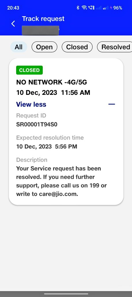 LivepetsIn1's tweet photo. @JioCare @reliancejio  since November I'm trying to get my residence network issue resolved. I'm requesting them in DM and support chat but nobody is bothered to resolve. Today they created a service request number after 12 days that also closed without resolving issue. https://t.co/b44lhSItiP