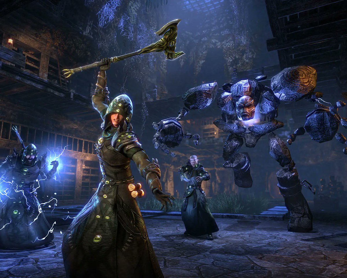 AceitunaAtomica's tweet photo. Queridos aventureros de #TESOnline ¿Quien se apunta a una tarde de aventuras con nosotros?
Os proponemos darle amor al contenido del DLC #ScribesofFate, y adentrarnos en el archivo infinito.
Empezamos a las 18:30 y nos encontrareis en nuestro Discord @ConsejoDeNirn #ESOFam https://t.co/78MYF5Q3RN