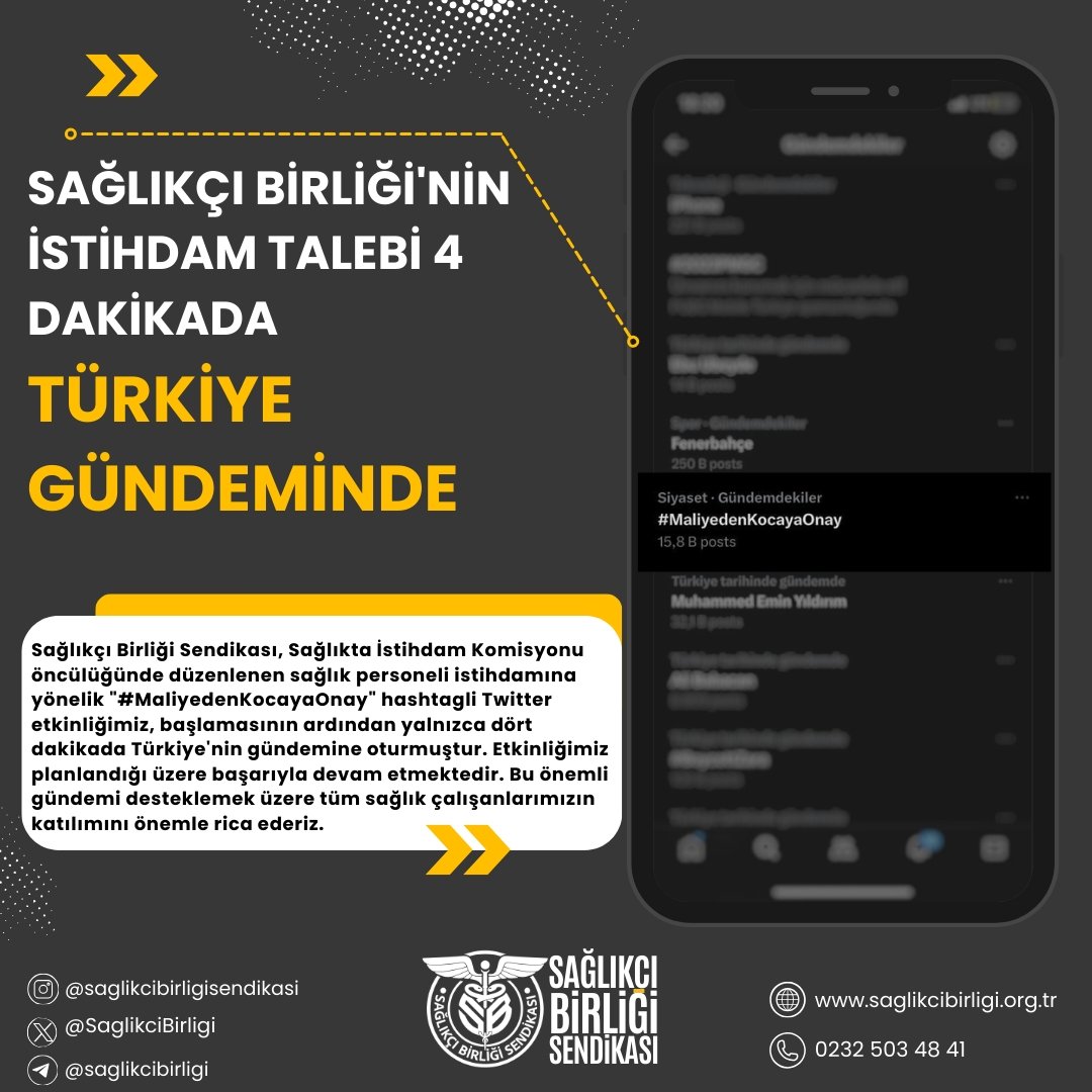 Sağlıkçı Birliği (@saglikcibirligi) on Twitter photo Sn. <a href="/memetsimsek/">Mehmet Simsek</a>, Sağlık Bakanı Fahrettin Koca'nın sağlık ordumuzun güçlenmesi ve sağlık hizmeti sunumunun daha da verimli olması adına personel istihdamı için bütçe talebinde bulunduğunu biliyoruz. Sizden talebimiz, bütçe onayını geciktirmeden vermenizdir.
#MaliyedenKocayaOnay Sn. <a href="/memetsimsek/">Mehmet Simsek</a>, Sağlık Bakanı Fahrettin Koca'nın sağlık ordumuzun güçlenmesi ve sağlık hizmeti sunumunun daha da verimli olması adına personel istihdamı için bütçe talebinde bulunduğunu biliyoruz. Sizden talebimiz, bütçe onayını geciktirmeden vermenizdir.
#MaliyedenKocayaOnay