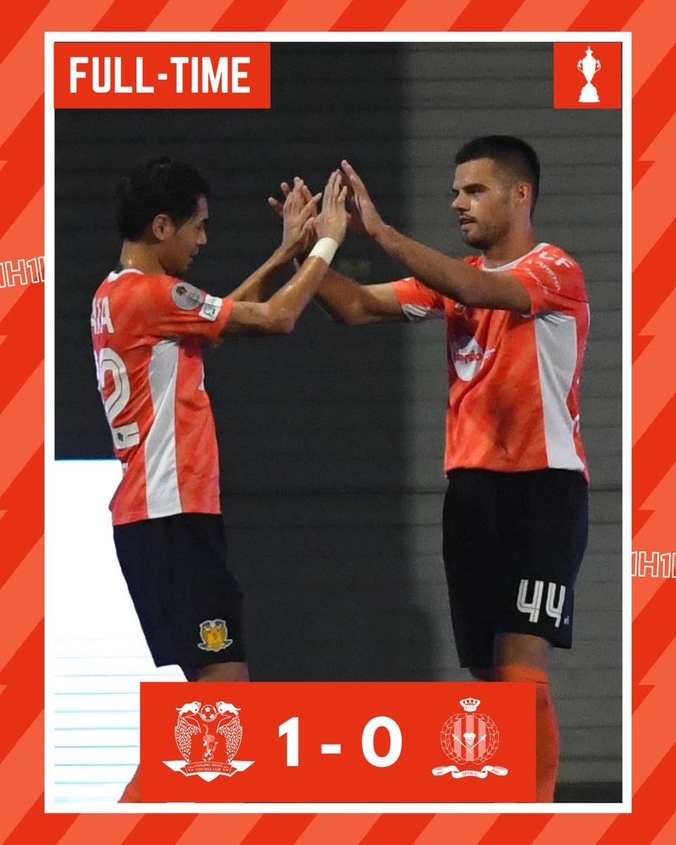 HougangUnited's tweet photo. Advantage Cheetahs ✅⁣
⁣
HOU: Maksimovic 58’⁣
DPM: -⁣
⁣
📸: @SGPremierLeague 
⁣
#HGFC #1H1H #SGCup #HOUDPM https://t.co/ZJ0VkBtami