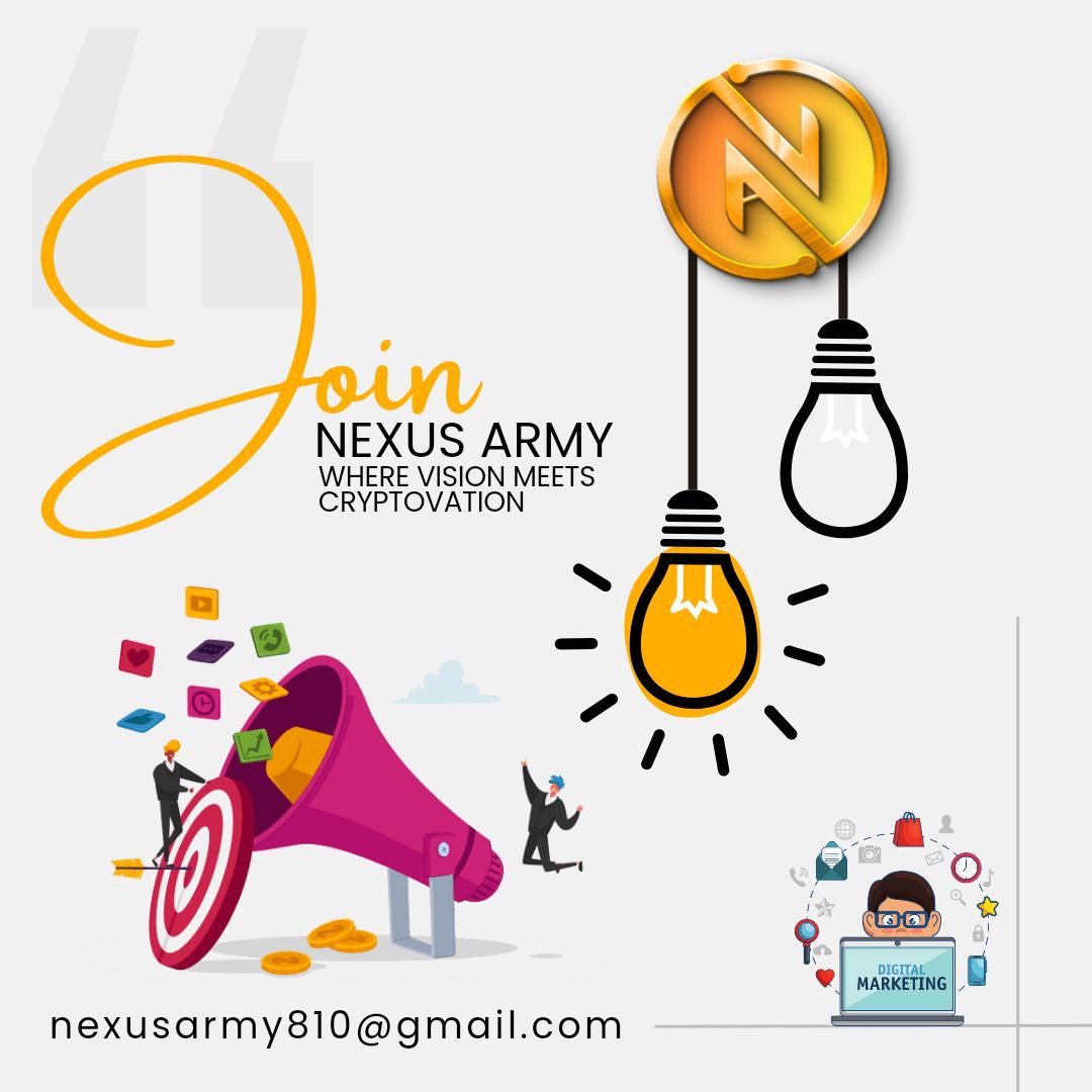 Aira_6006's tweet photo. Join the Nexus Marketing Army and revolutionize your crypto journey! Together, we amplify projects, empower communities, and redefine success. 💪"

#NXArmy #NEXUS_Marketing_Army 

🔥EMAIL ADDRESS: nexusarmy810@gmail.com🔥

#ETH #BNB #altcoins https://t.co/cVgov0ppfN