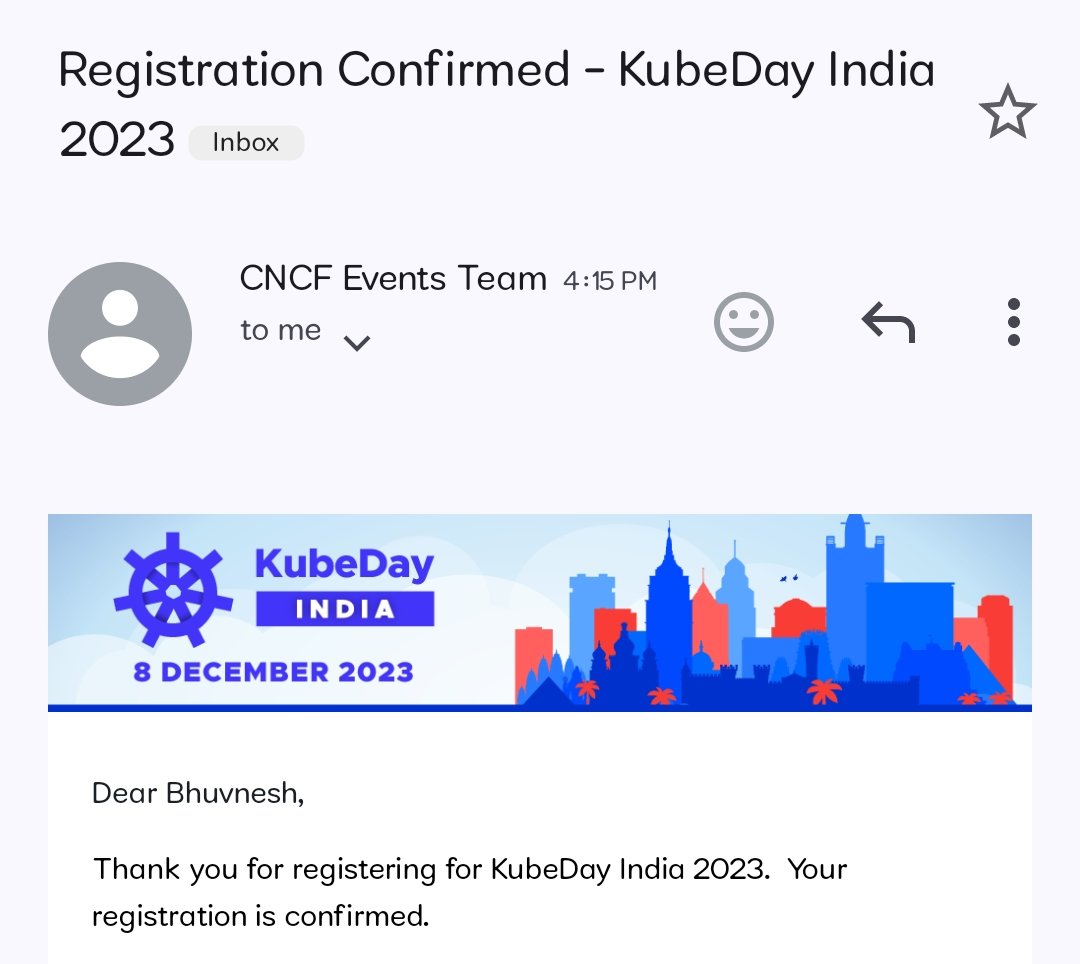 Excited!

Who all are coming to KubeDay India 2023? Let's meet 🤝
@CloudNativeFdn

#kubeday #cncf