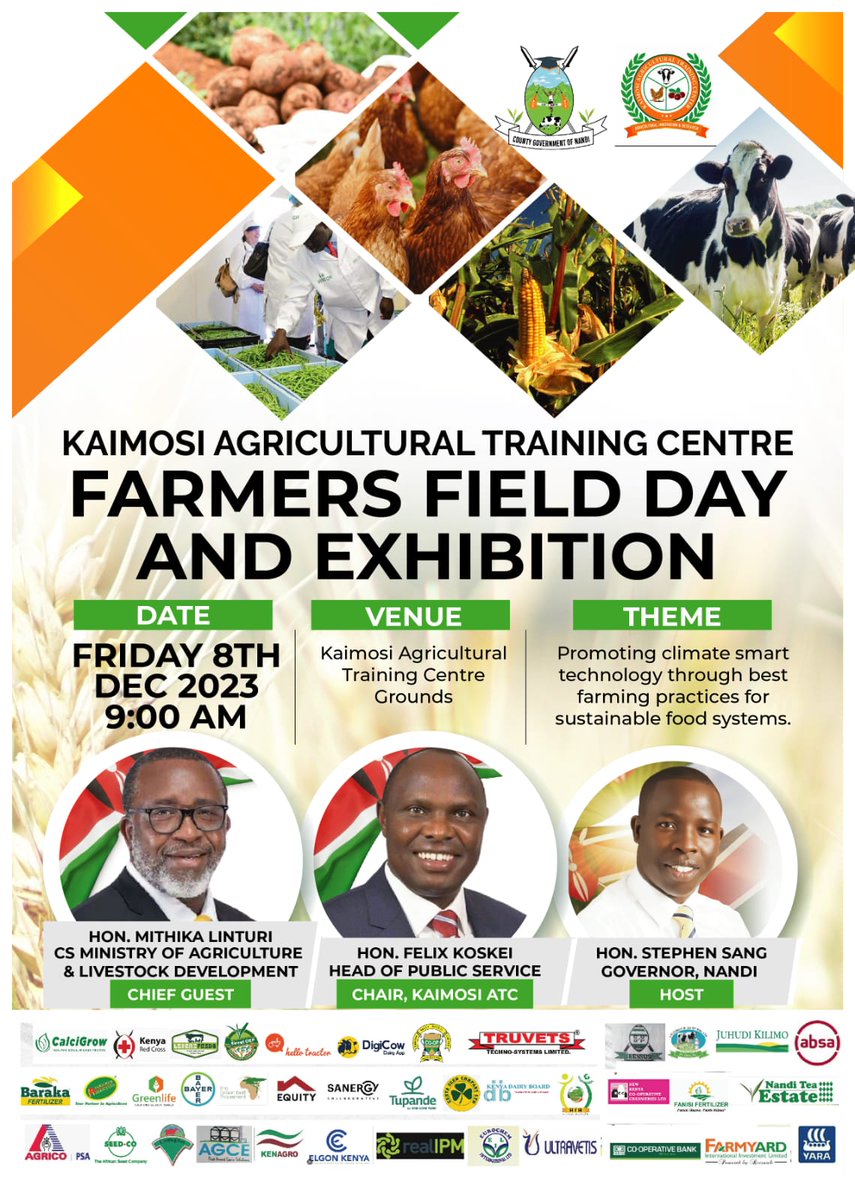 _TanuiKEmmanuel's tweet photo. Karibuni NANDI On 8th Of December.
H.E @Araap_Sang has declared a sustainable Agriculture  across the county and the region.
Welcome and Be part of this noble step.
#WINCHIT
#ContinuedTransformation https://t.co/K1gtJcVJOY