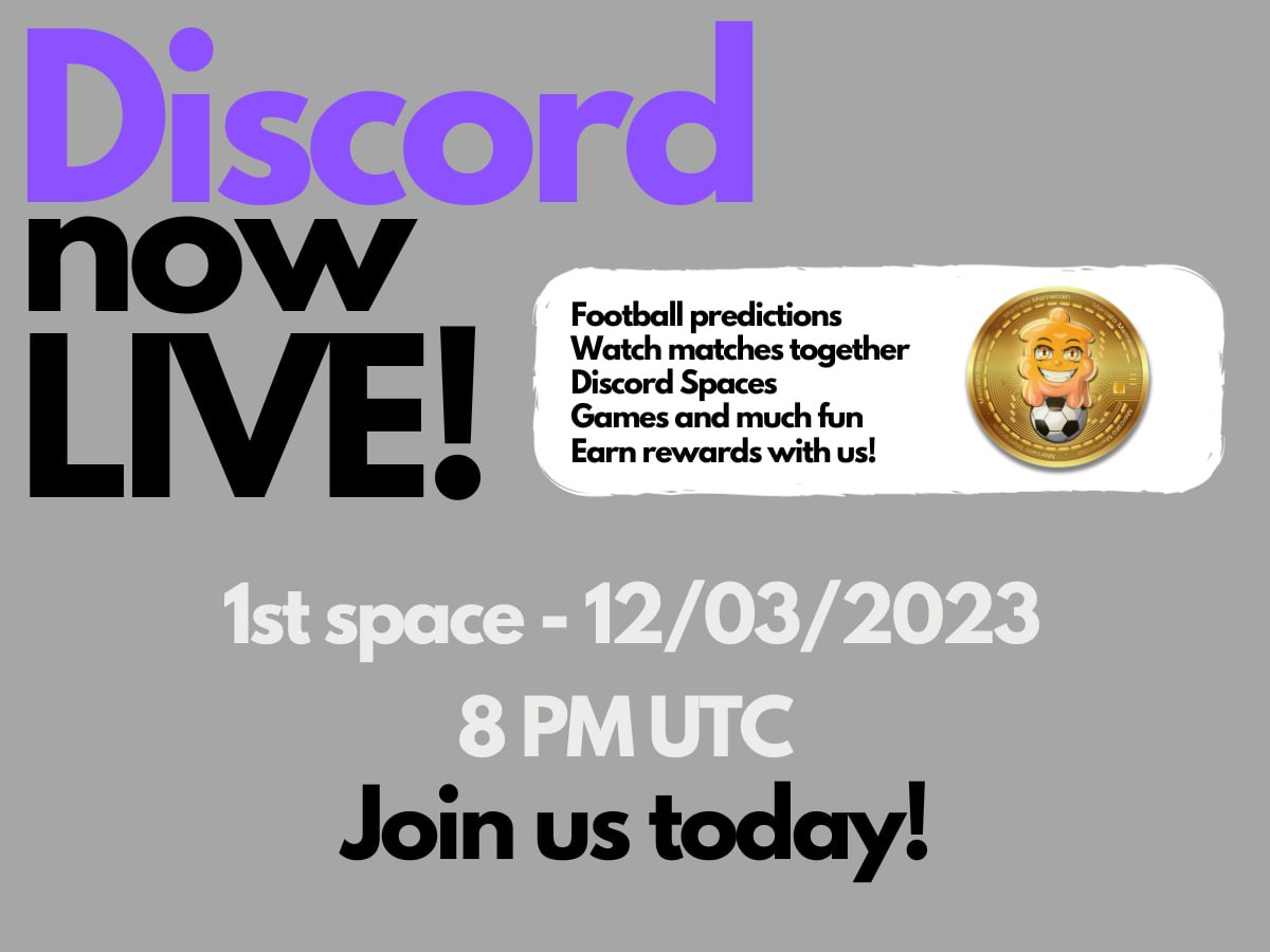 🔥 Exciting announcement! 🔥
⚽️ DISCORD SPACE FOR FOOTBALL FANS ⚽️
#FOOTBALL #FANS
🗓️ Join us on the 3rd of December at 8 PM UTC
Share your comments and passion of football week-end with worldwide MERCATO fans 🚀🌏
🔥discord.com/invite/mNDH93p…🔥