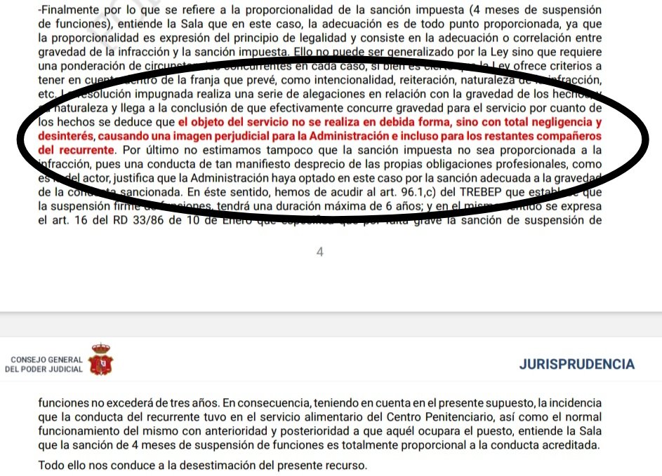caty_pou's tweet photo. 📌 STSJ M 12310/2023, 10.11
#Funcionarios
✅ Negarse a realizar funciones encomendadas y tareas propias del puesto asignado con total negligencia y desinterés implica causar una imagen perjudicial para la #Administración y +⤵️ https://t.co/KjcPgygFc8 
➡️ Ponente: Elvira Rodríguez https://t.co/f6QiT1LxL4