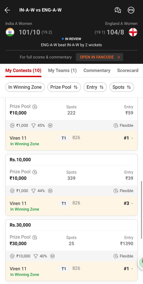 Fantasy Cricket Pro 🏏 (Viren Hemrajani) tweet media