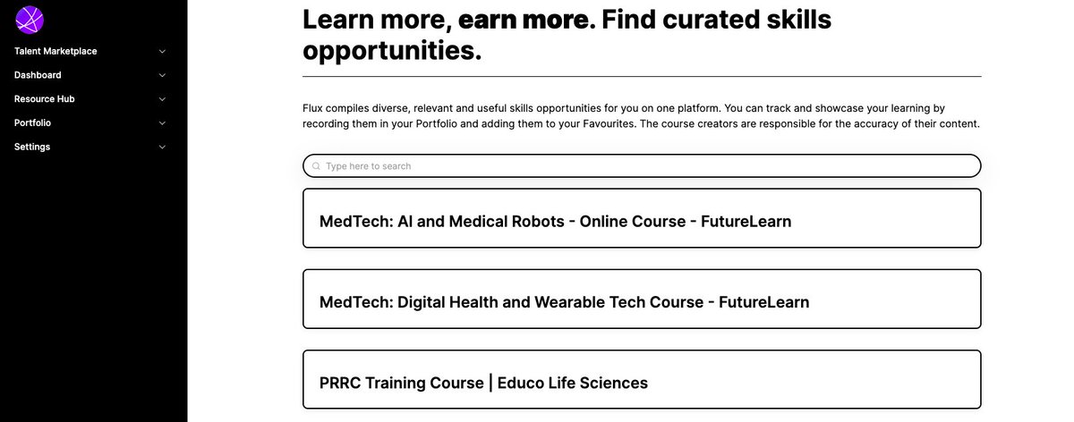 🚀 New HealthTech Work and Skill Opportunities on Flux 🚀

We have some new healthtech work and skills opportunities we think you will like 🚀

Login to check out the HealthTech Work and Innovation Academy areas of the Platform: app.fluxhealth.tech