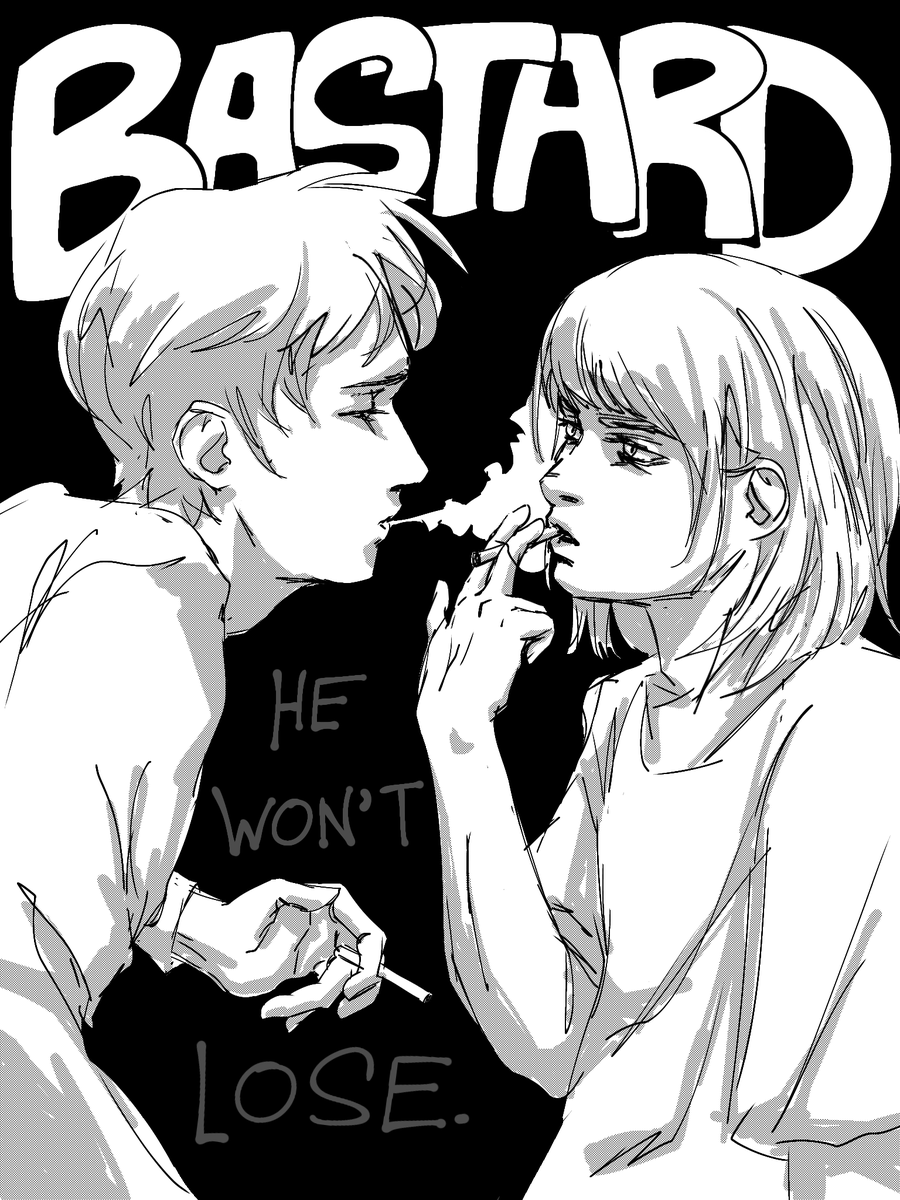 he takes one more drag of his cigarette, never breaking eye contact, and blows his smoke right in armin's face. #flarmin