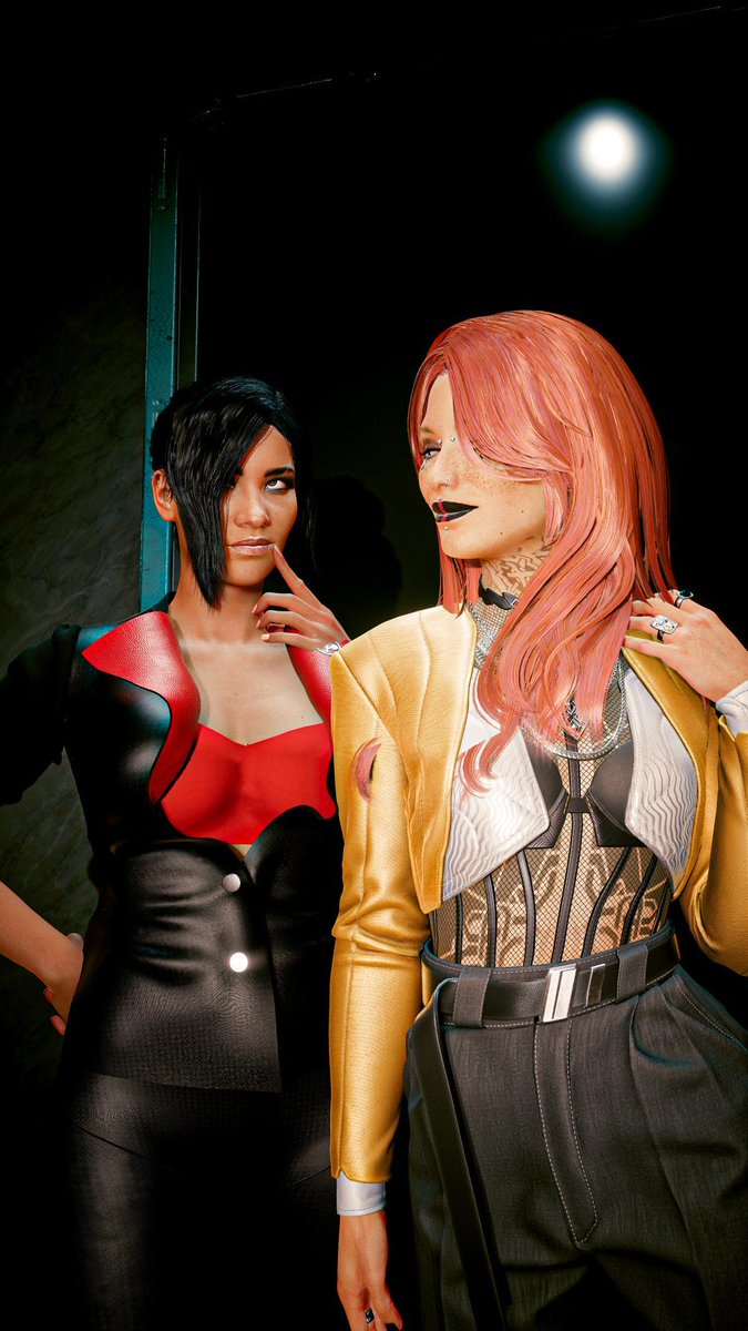 WolffZafrina's tweet photo. Besties Day. Here are VaLi with Panam Palmer. Meeting of best friends a hanging out photoshooting Set are here. We had a amazing time. Couple of 2 good friends from NIGHT CITY. ✨️🖤🖤
#CYBERPUNK2077 
#Cyberpunk2077PhantomLiberty 
#cyberpunk2077photomode 
#panampalmer
#VaLi https://t.co/UXBcnt1k4H