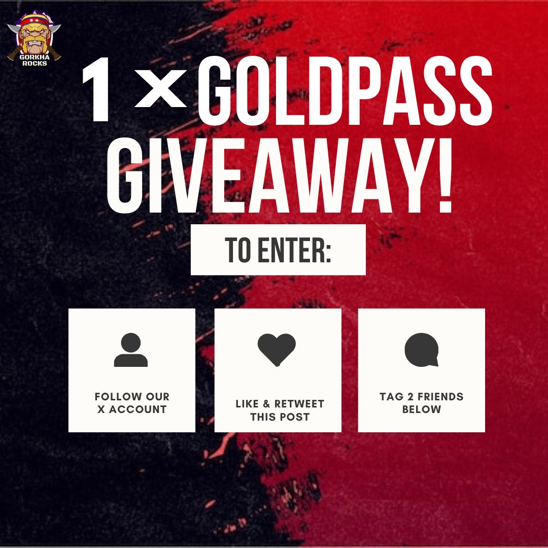 1× Clash of Clans December Season Goldpass Giveaway
To enter :
Follow us 
Like &amp; retweet this post
Tag 2 friends  below 👇
Ends on 5th December 16:00 UTC
Good Luck!
#gorkharocks#goldpassgiveaway