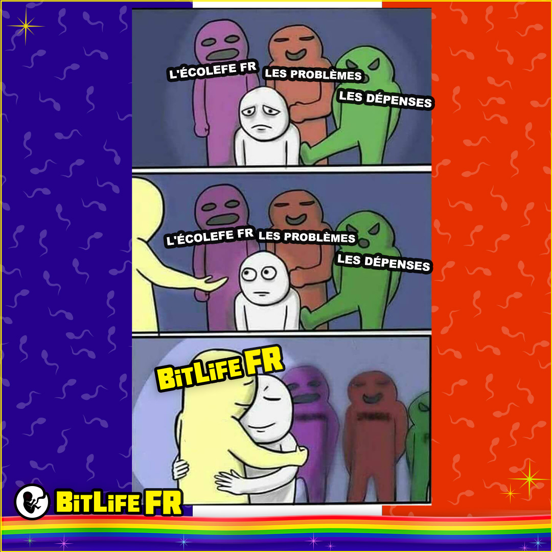 BitlifeFrancais's tweet photo. Au moins, j'ai BitLife FR
#bitlifefrance #bitlifeapp #bitlifegame #gameplay #mobilegames #bitlifememes https://t.co/tVoQZ0XhDT