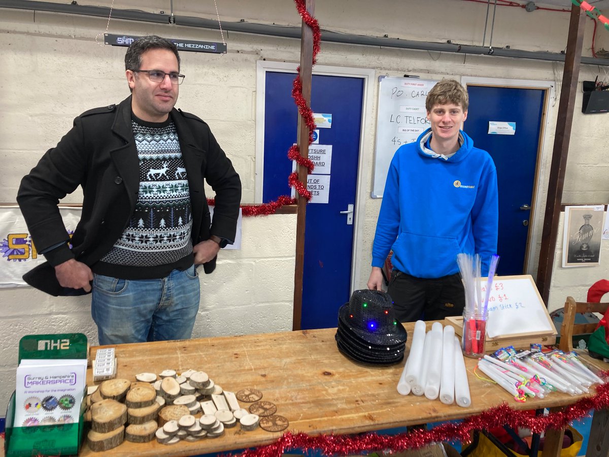 sh_makerspace's tweet photo. The Christmas fair at Farnham Sea Cadets is on! https://t.co/uAK7LlpLX2