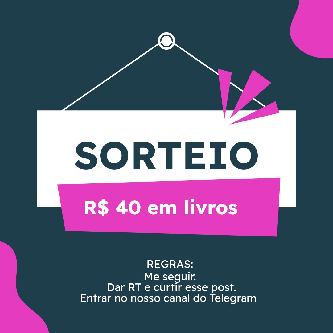 911Literatura's tweet photo. 🚨📖  SORTEIO

➡️ Regras:
-  me seguir.
- RT e curtir esse post.
- Entrar no nosso canal do Telegram: https://t.co/expdZgNT1w 

🗓️ Resultado: 24/12/2023 https://t.co/Yup8YhUVGr