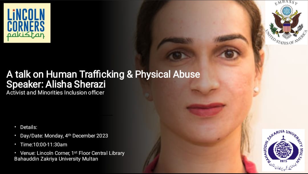 Human trafficking can be compared to a modern-day form of slavery. It involves the exploitation of people through force, coercion, threat, and deception and includes human rights abuses such as debt bondage, deprivation of liberty.
<a href="/usembislamabad/">U.S. Embassy Islamabad</a> <a href="/USCGLahore/">U.S. Consulate General Lahore</a>