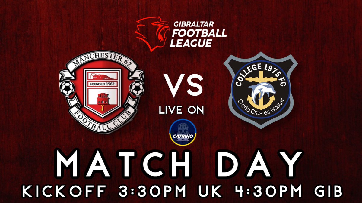 Match Day!! Your @Man62FC Red Devils face @College1975FC as former Gibraltar national team manager Allen Bula Sr will make his debut as caretaker manager for the club. A win will put the club just 1 point shy of the top 3.