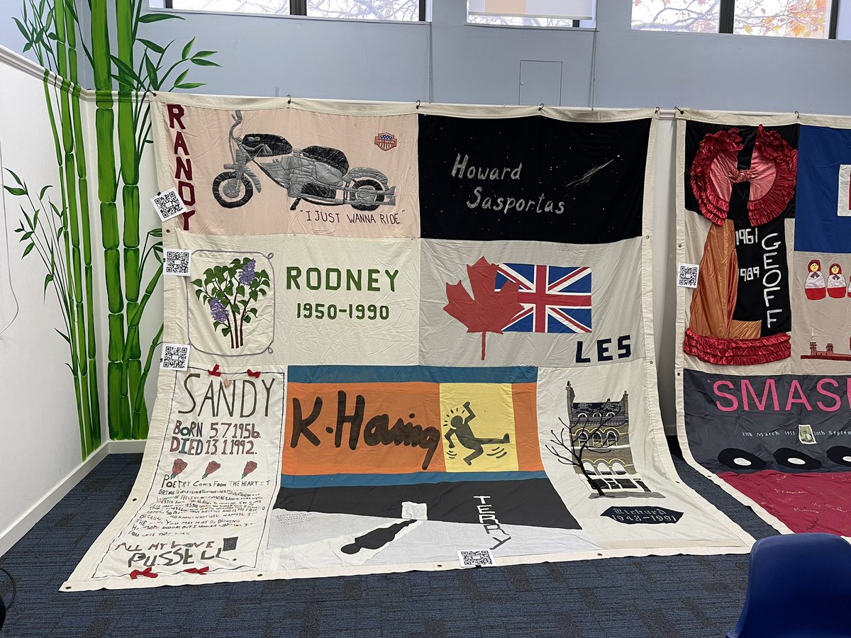 stevedw40's tweet photo. @BatterseaLabour #aidsquiltuk part of the UK AIDS Memorial Quilt on display @PositiveEast . A time to remember and a time to commit to the ending HIV transmission and supporting those living with HIV @TheFoodChain https://t.co/x4D3nlBLkz