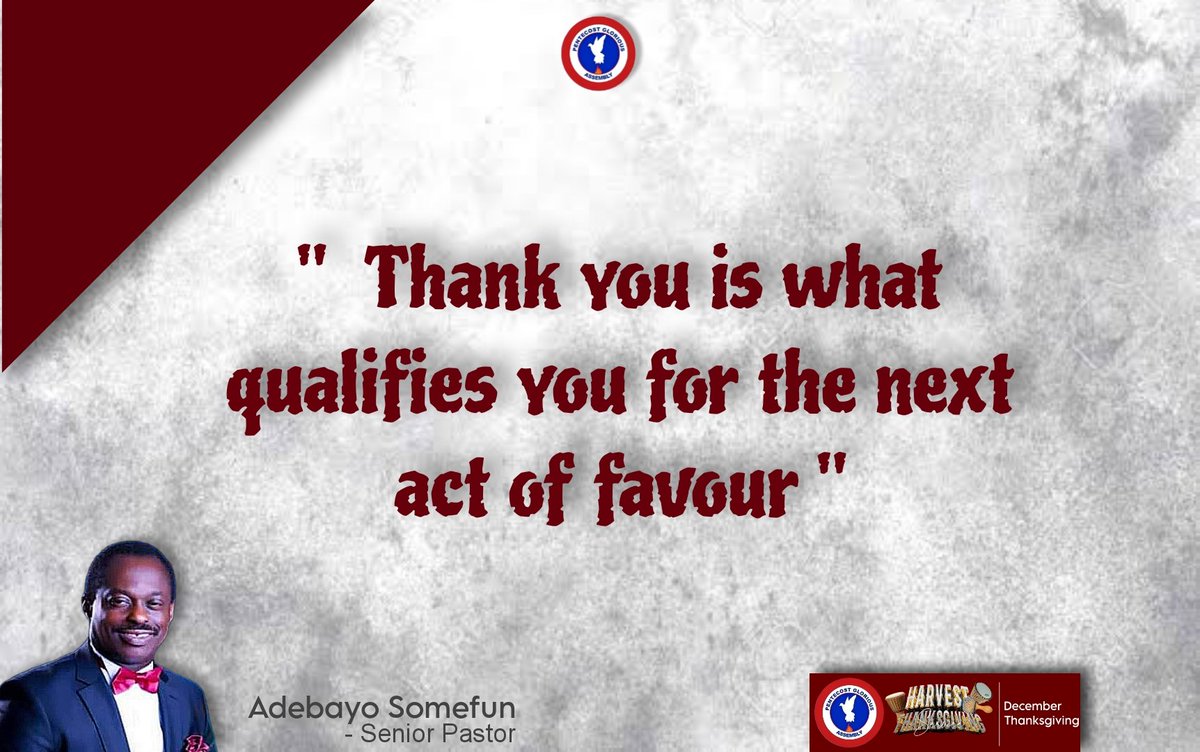 pgachurchabuja's tweet image. - December Thanksgiving Service
- Word Session - 

TOPIC: HEART OF GRATITUDE 
TEXT : (Psalm 9:1, 136:1, 3:5, 139:14, 8:4-6, Lam 3:32-33)
#WORDSESSION 
#PENTECOSTGLORIOUSASSEMBLY
#PGACHURCH

[GuK]