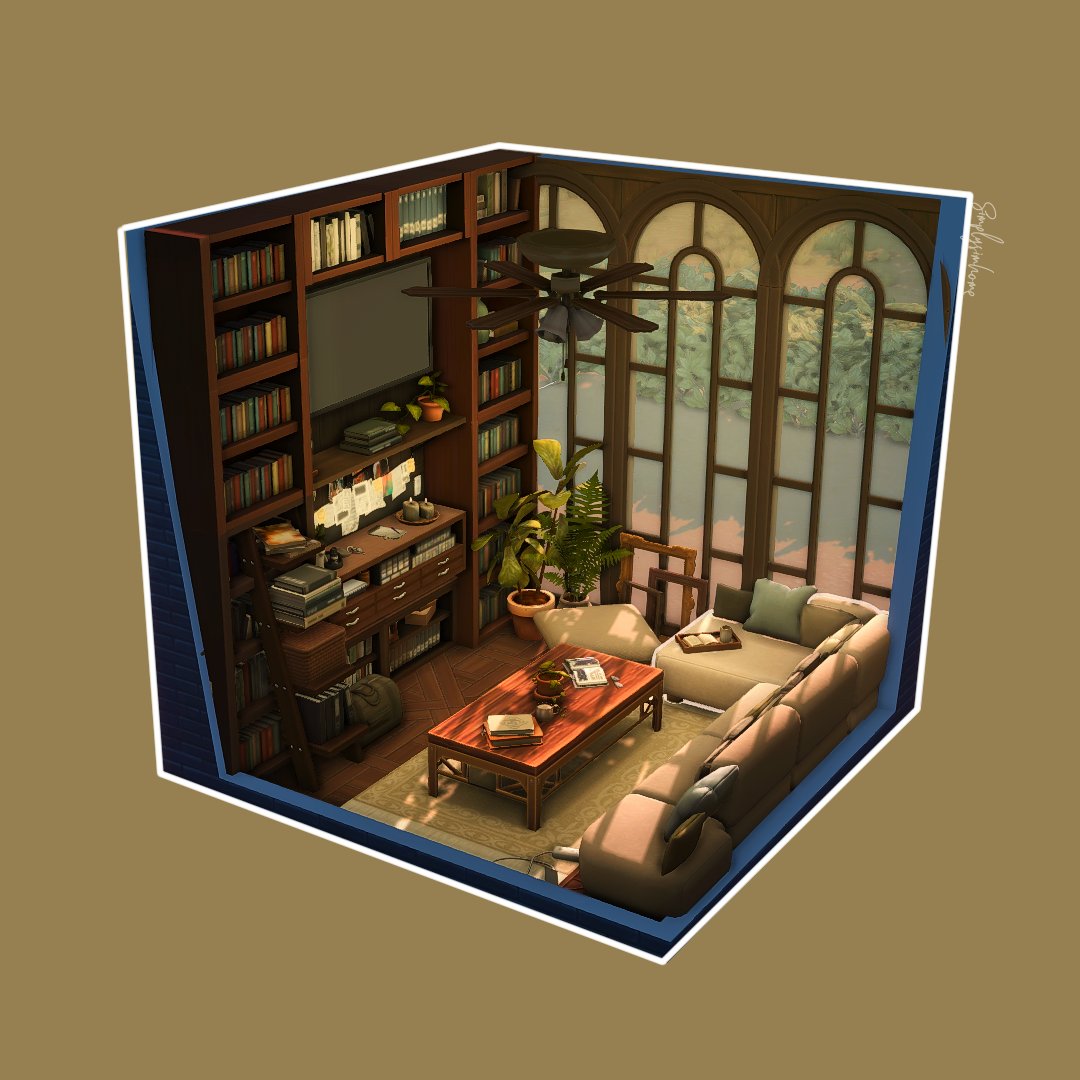 Cosy living space - CC . ▪️Semi functional and Trayfile on my linktree profile now - §47,365 . #sims4 #simscreation #ShowUsYourBuilds #sccregram #ccedit #simgrammer #simsgram @TheSims @EA @SimsCreatorsCom