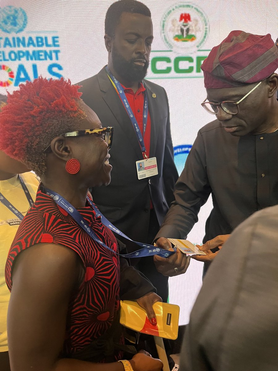 DrTolullah's tweet photo. An honour to meet @lagosstategov Governor @jidesanwoolu and share the research & advocacy we are doing with youth in partnership wt govt on air quality and healthy public spaces. Look forward further partnership to generate evidence for #healthyclimateaction in Lagos #Cop28 https://t.co/pjlHbCwcID