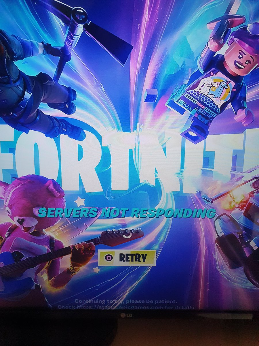 rdovell10's tweet photo. Kids getting frustrated seeing this all the time @FortniteStatus @FortniteGame When will the UK be able to play again? https://t.co/zfiaQ0cljc