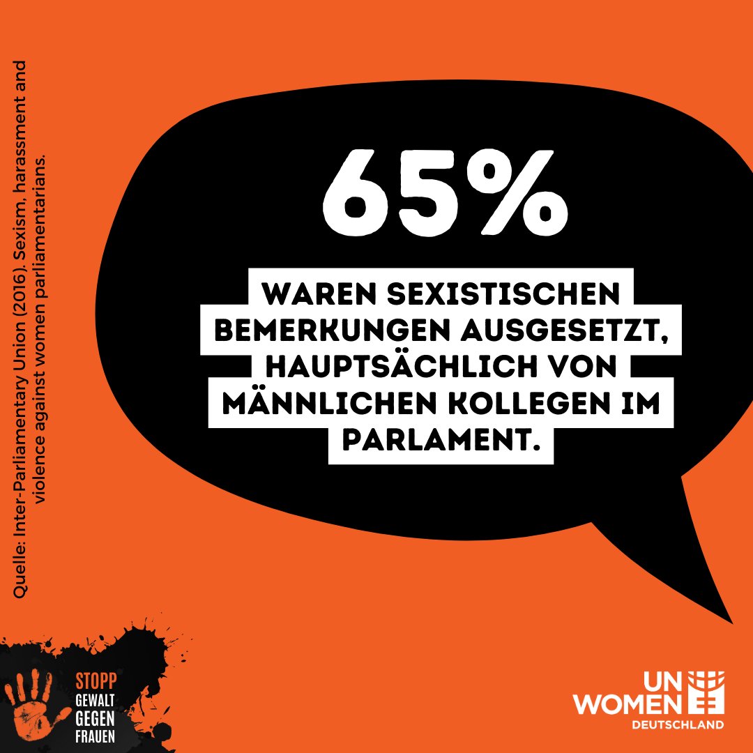 📍Politikerinnen erfahren als Personen des öffentlichen Lebens besonders häufig Gewalt. 💡82% der weiblichen Abgeordneten gaben in einer Umfrage an psychische Gewalt erlebt zu haben. #OrangeTheWorld #StoppGewalt #EndViolenceAgainstWomen #StoppGewaltGegenFrauen #16Days