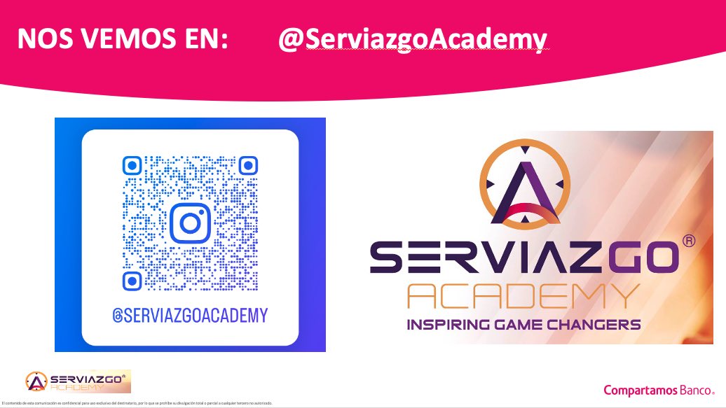 Nos vemos en Instagram @serviazgoacademy
