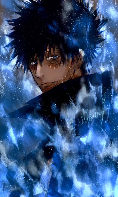 「black hair blue fire」 illustration images(Latest)