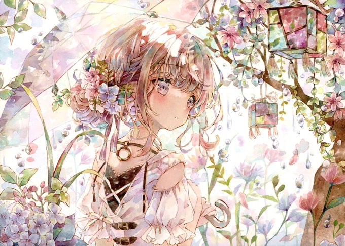 「髪飾り 紫陽花」のTwitter画像/イラスト(新着)