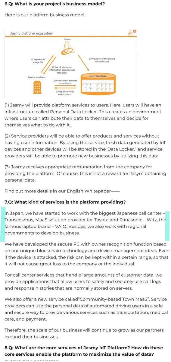 Hara:
"In Japan, we have started to work with the biggest Japanese call center Transcosmos, MaaS solution provider for Toyota and Panasonic-Witz, &amp; the famous laptop brand VAIO (SONY).
Besides, we also work with regional governments to develop business."

menafn.com/1103138913/Rev…