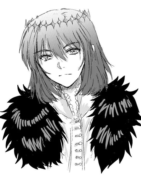 モノクロ練習オベロンさん 