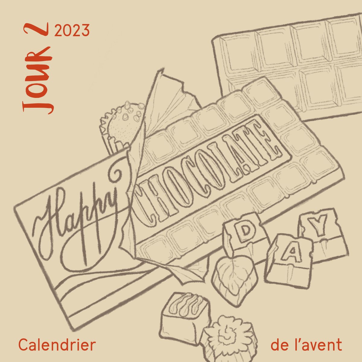 🎄Calendrier - Jour 2 🎅

Aujourd'hui c'est une tablette de chocolat ! 🍫

 #AdventCalendar #art #calendrierdelavent #challenge