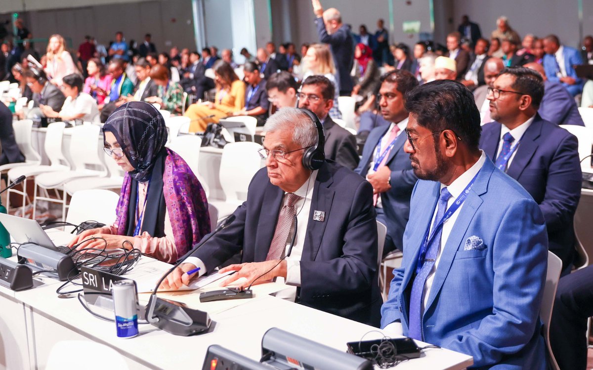 Currently attending <a href="/COP28_UAE/">COP28 UAE</a> w/President <a href="/RW_UNP/">RW_LK</a>, who delivered a telling address on the urgency for Climate Justice. Based on this policy, I'm looking forward to presenting #lka's proposal for a Climate Justice Forum to build capacity &amp; shore up funding for this growing need.