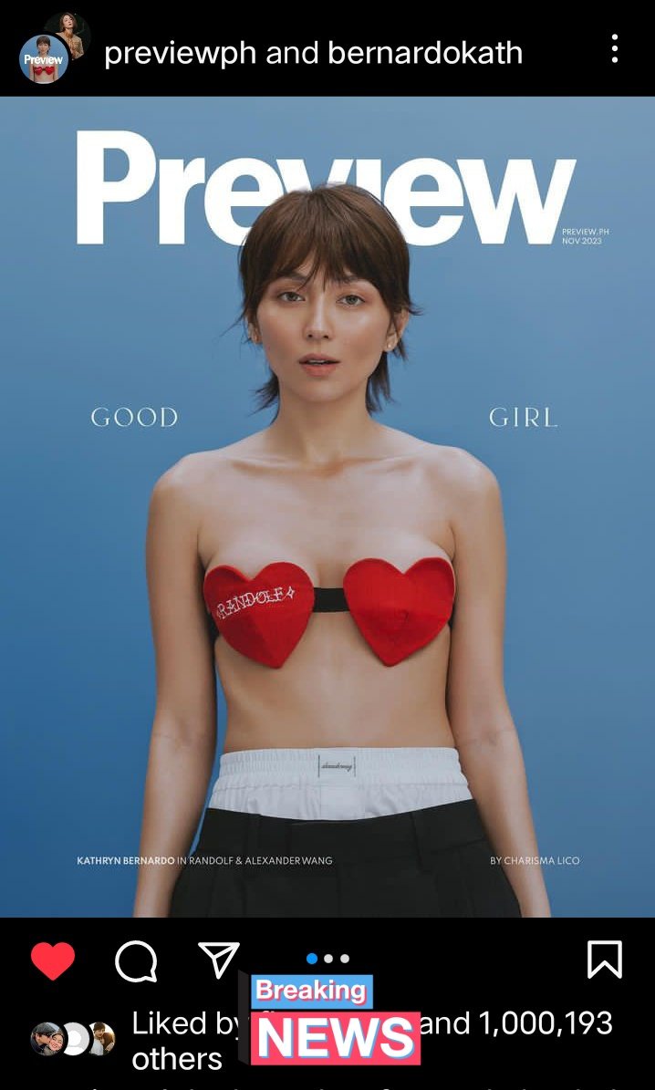 kath_bulletin's tweet photo. 1M likes for Kath's Preview cover and 996K likes for the Bali trip IG post, mamaya 1M na rin yan. 

Happy 19.7M followers on IG @bernardokath. 💛 https://t.co/4ObGUwg9DM