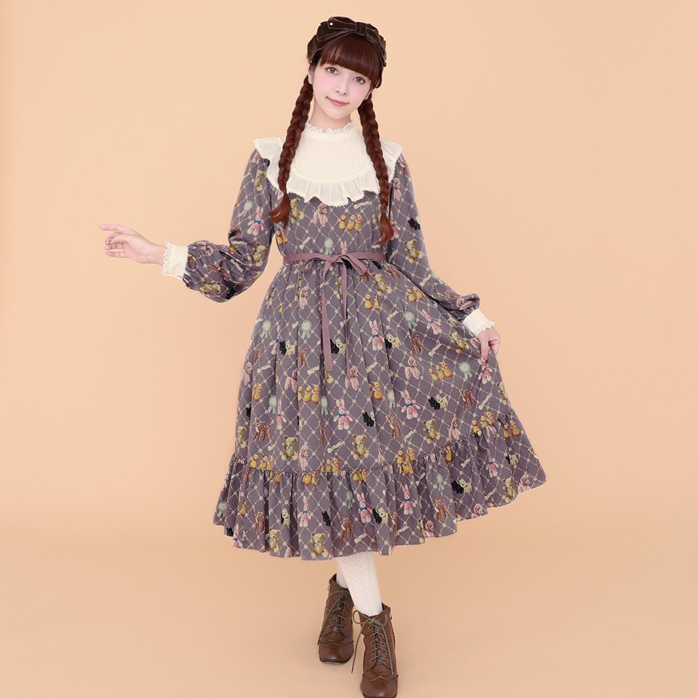 受注受付 本日最終日⚡️ 🧸ちいさなぬいぐるみヨークワンピース