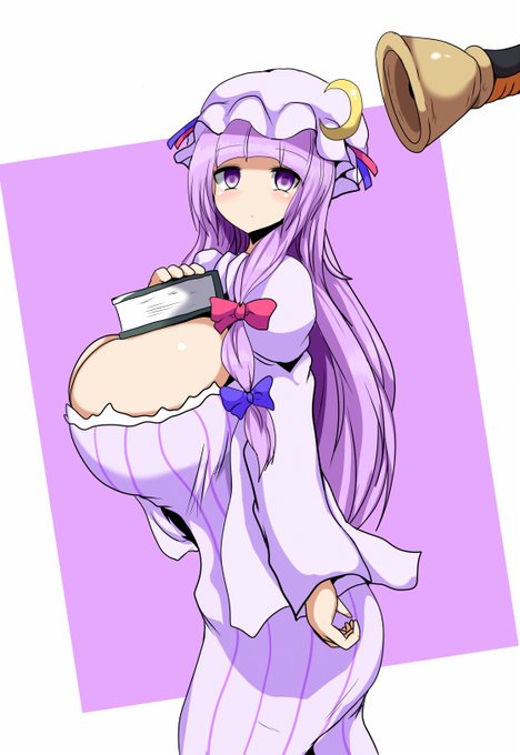 筆慣らしに描いたパチュリーさんです。 良い感じにまとまった気がするな。