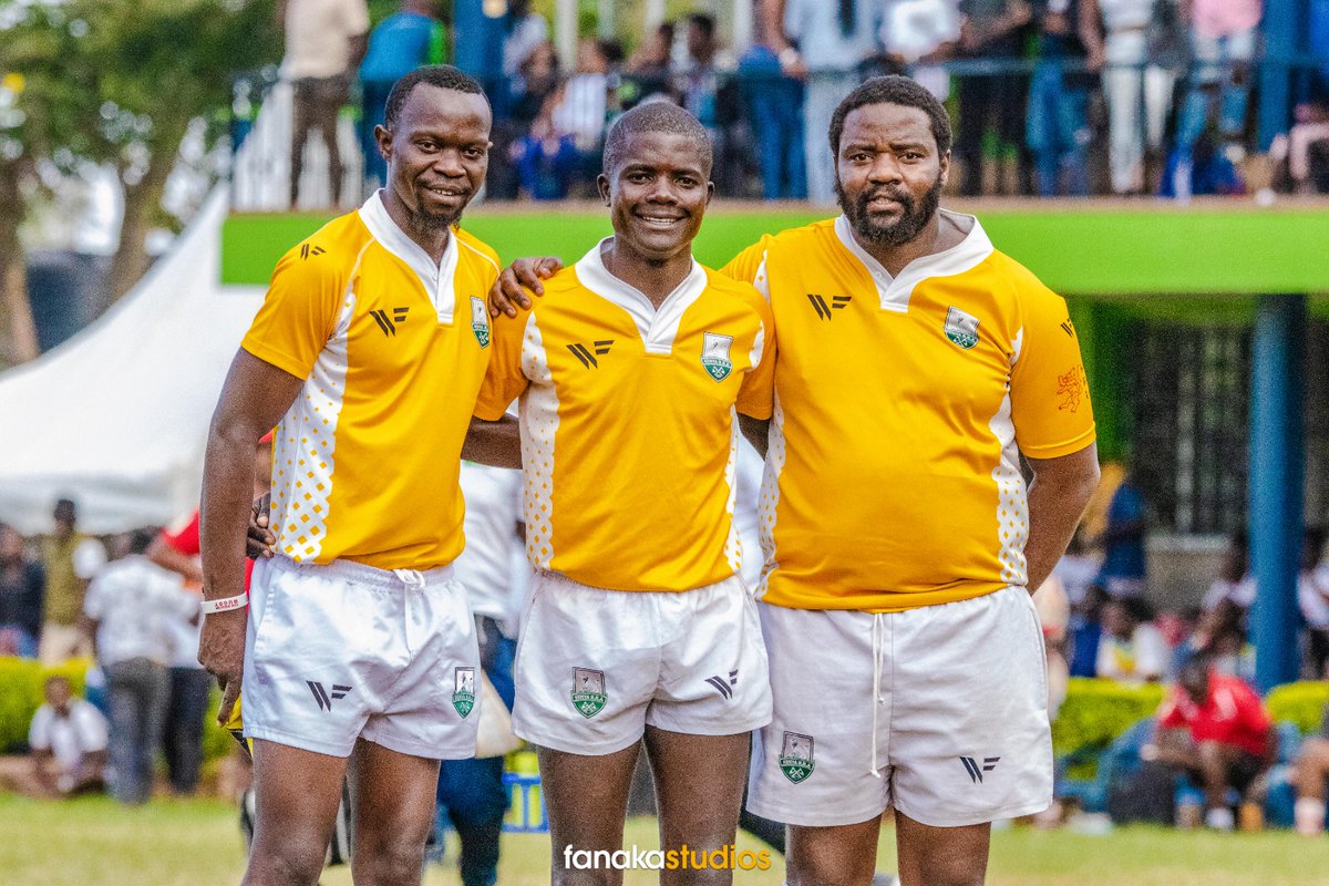 The match referees from the game between Nondies and KCB at the Den. Peter Barongo, Victor Oduor and Enock Amadi. All of them are from Nairobi Rugby Referees Society. #KenyaCup |#RugbyKe