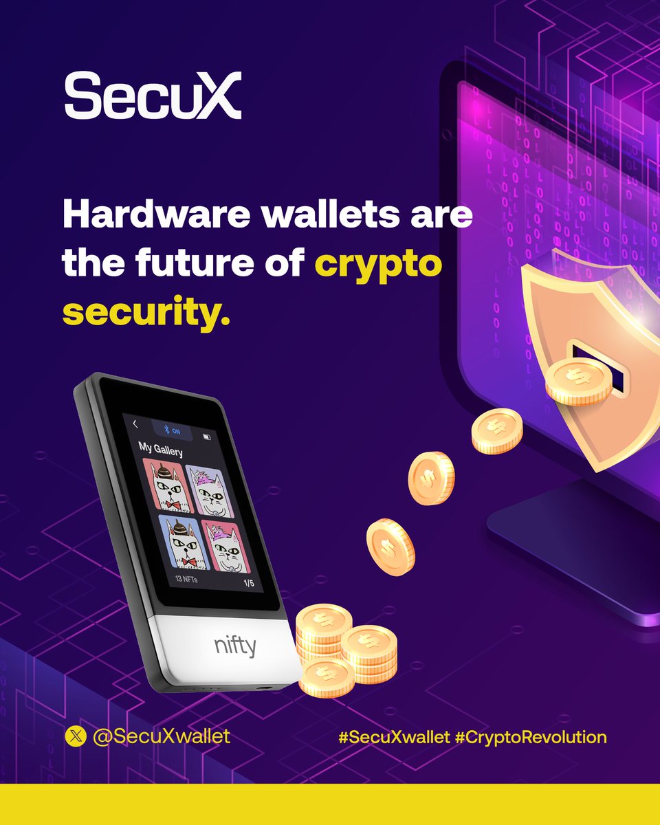 SecuXwallet's tweet photo. Hardware wallets are the future of crypto security. ๐ฎ #SecuXwallet #CryptoRevolution https://t.co/gPOrmWb8Ie