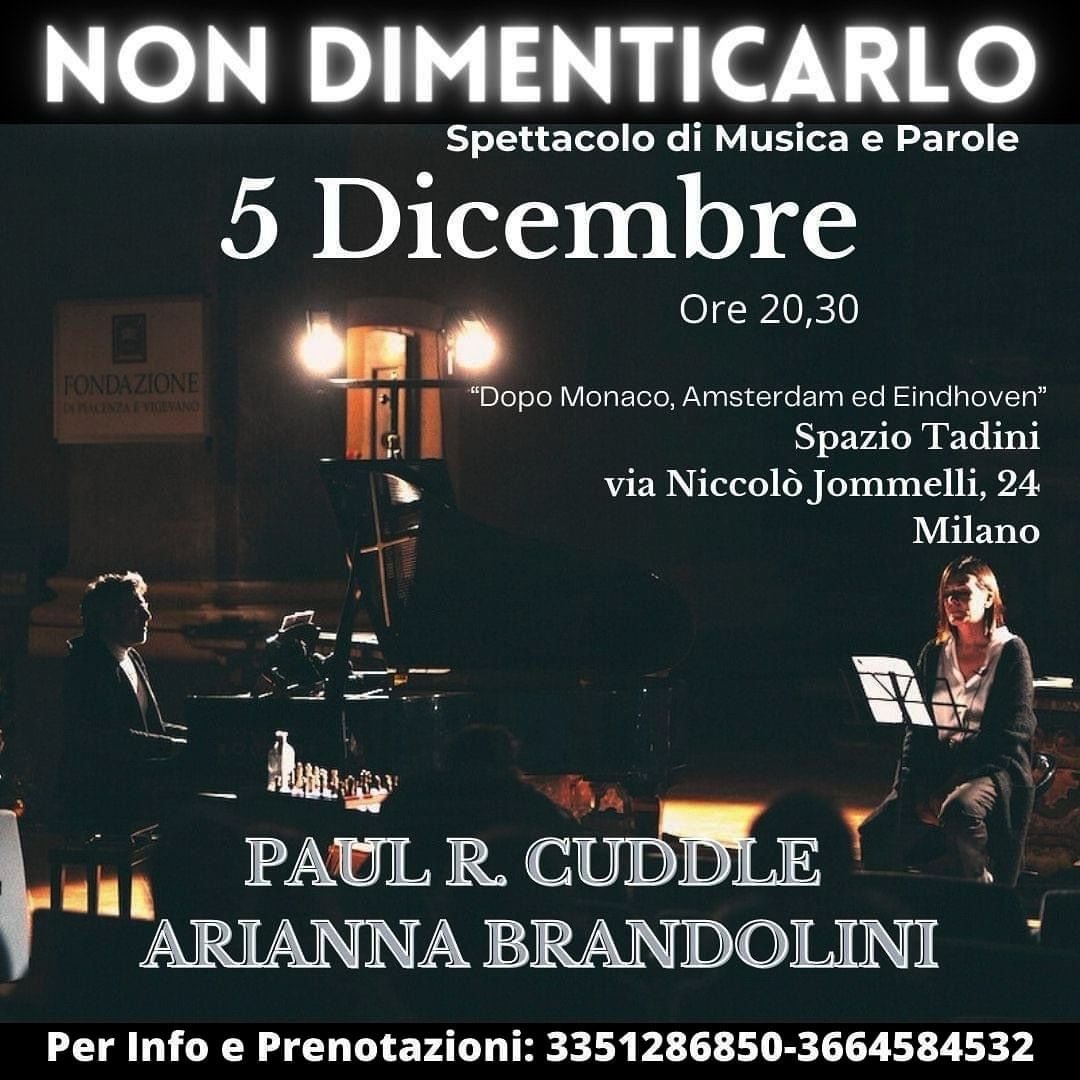 melinascalise's tweet photo. Il 5 dicembre alla Casa Museo Spazio Tadini ospitiamo Non dimenticarlo ore 20.30. Prenotatevi https://t.co/a836aB8V2Z