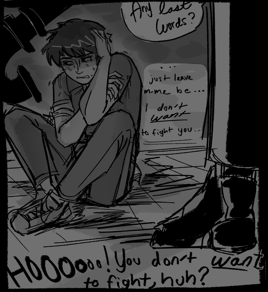 Caligura and Levi's Interaction Comic

🧵1/2

#fearandhungerfanart #FearandHunger #terminaspoilers 