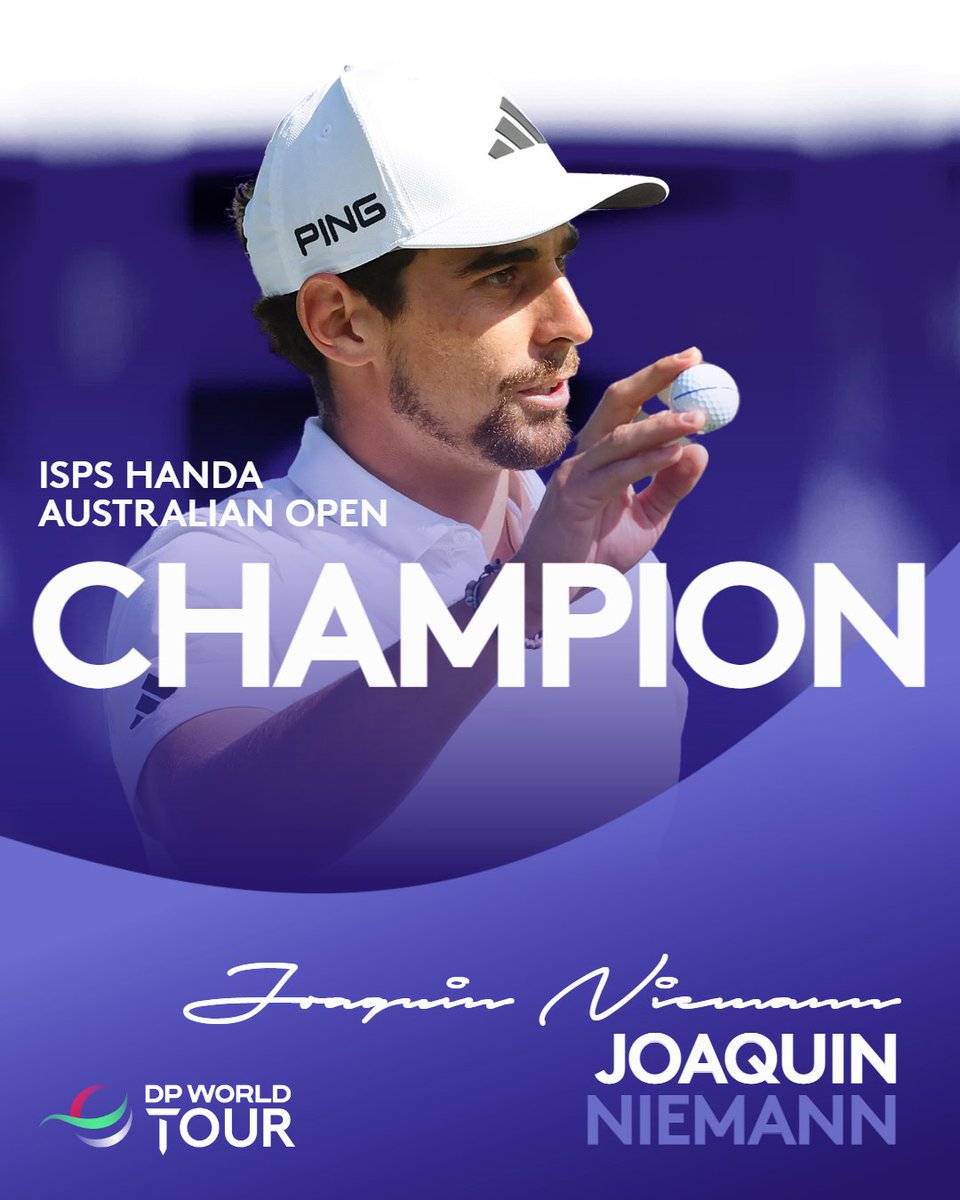 The first Chilean winner in tournament history 🇨🇱

Joaquin Niemann makes history at the ISPS HANDA Australian Open 🏆

#AusOpenGolf