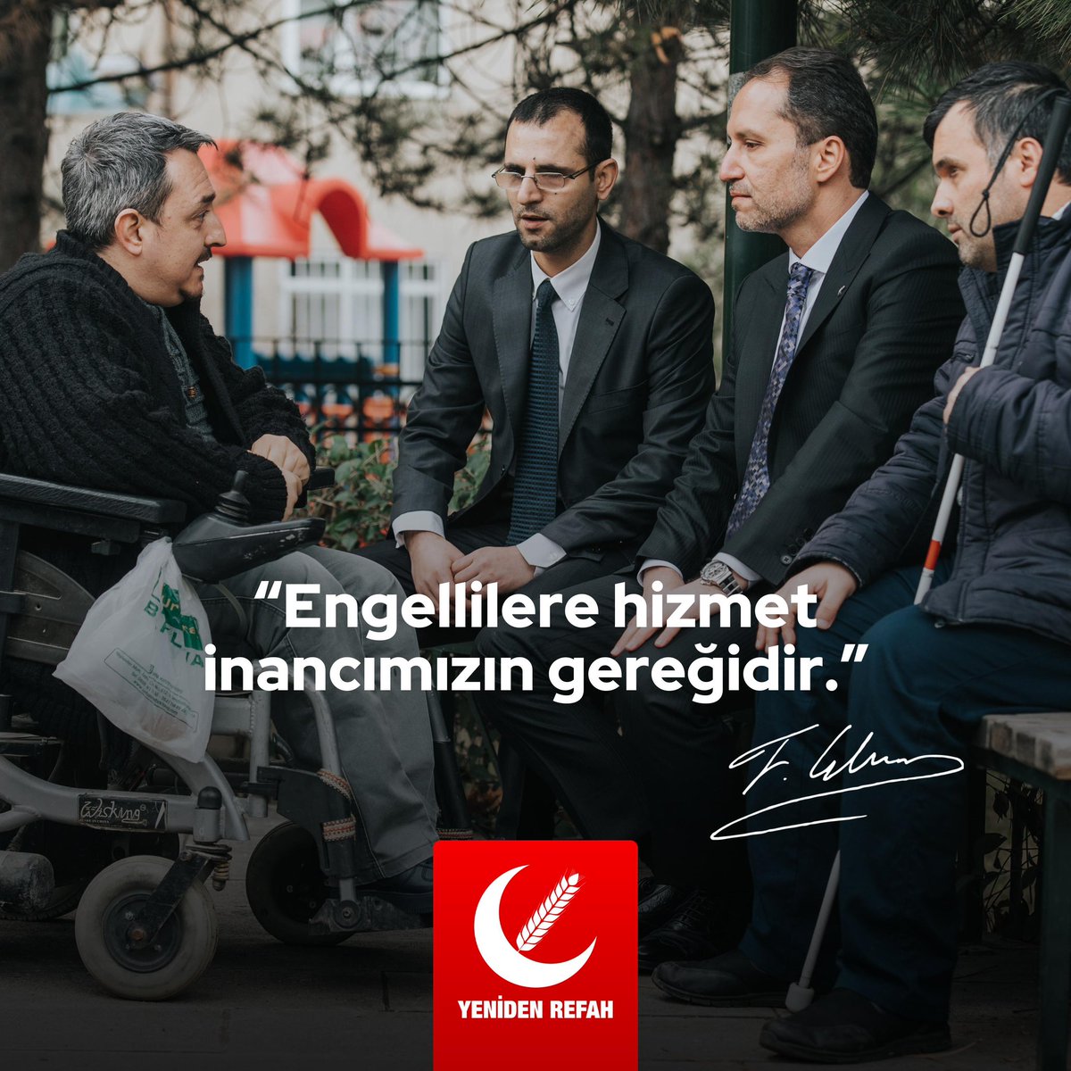 Engellilere hizmet inancımızın gereğidir. 

#3AralıkDünyaEngellilerGünü