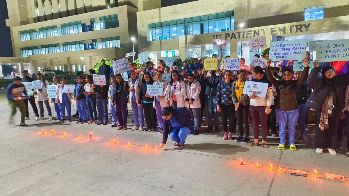 RaviPingoliya's tweet photo. Day 8
Join us in the fight for justice!We're standing up for our legal rights through a peaceful protest at AlIMS Bathinda. @mansukhmandviya
@MoHFW_INDIA @PMOIndia @harish_kajla
@ptcnews @propunjabtv
@News18Punjab @bbcnewspunjabi
#LegalRightsprotest #justiceforaiimsbtinurses https://t.co/fEzV1LoTkz