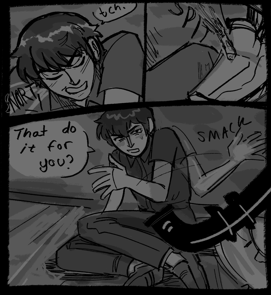 THEY LET LEVI WIN ONCE before getting lead-piped </3  🧵2/2  #FearandHunger #fearandhungerfanart #Termina #Terminaspoilers