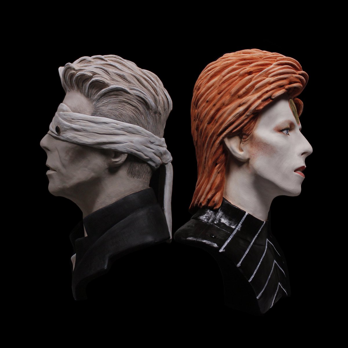 David Bowie - 'The Blind Prophet' (2016) and 'Ziggy Stardust' (1973)
The sculptures are Full Head + Bust Sculptures made of White Painted Clay.
Available 
MariaPrimolan.it
BowieGallery.com 
#DavidBowie