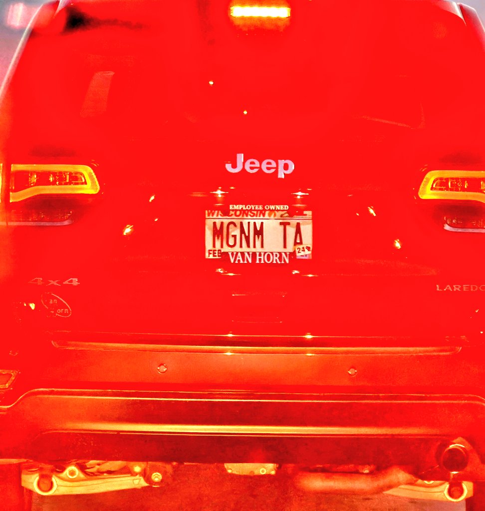 Delivery Driver chronicles. I was out delivering for Spark Delivery in Manitowoc and saw this license plate. I was very surprised to find out that Former NWA United States Champion Magnum T.A. lives in Manitowoc WI. Inconceivable!! #sparkdriver #unitedstateschampion #magnumta