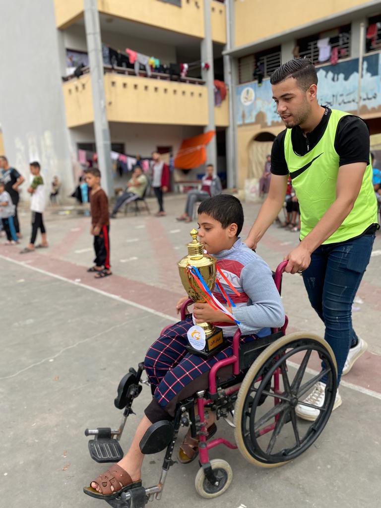 PalestineMoE's tweet photo. On the International Day of Persons with Disabilities:
Think of the thousands of #children &amp; #students in #Gaza whom, with each passing day, the #IsraeliOccupation transforms into people with disabilities; people of determination &amp; will ✌️🇵🇸
#IDPD2023 #GazaUnderAttack #PalEduMin https://t.co/gnVkTQrdMy
